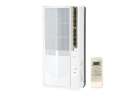 コイズミ 窓用エアコン ルームエアコン 快眠モード有 冷房 除湿 ドライ 送風 自動運転 エコ 5~8畳 リモコン付き ホワイト KAW-19252/W